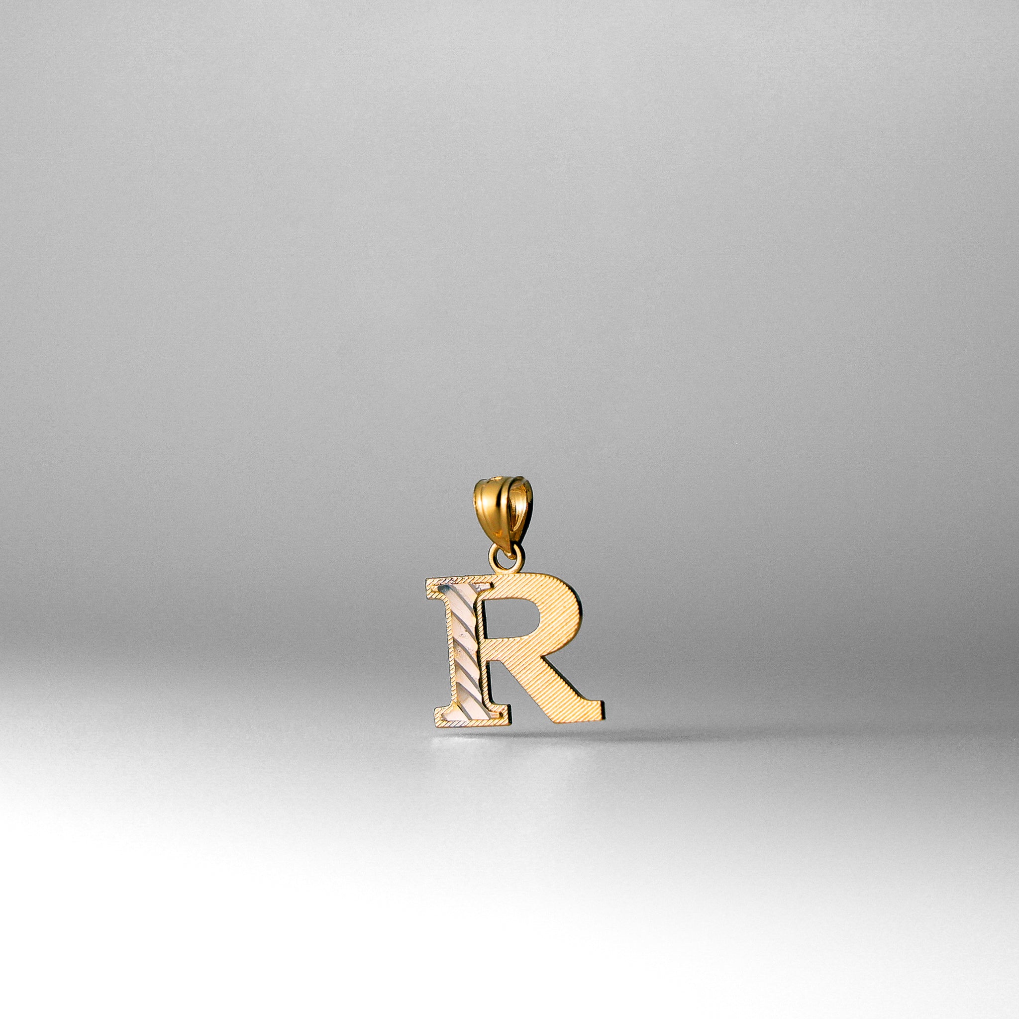 Gold Bold Letter R Pendant | A-Z Pendants - Charlie & Co. Jewelry