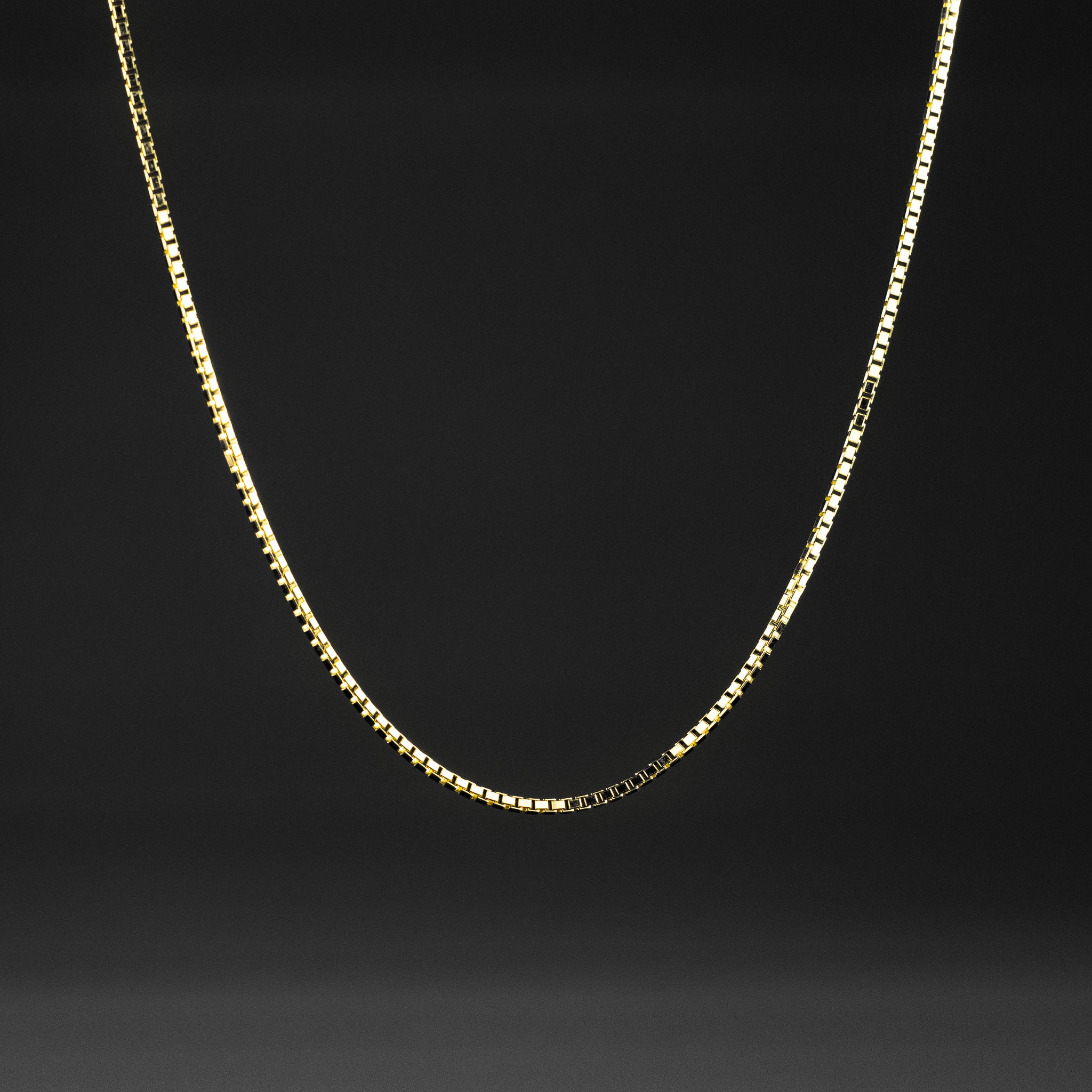 14K Gold 1mm Solid Italian Box Chain - Model 0255