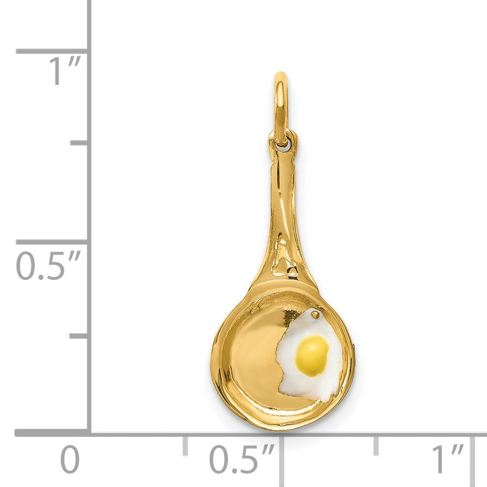 Charlie & Co Jewelry | 14k 3d Frying Pan W/enameled Egg Charm - Model A0162