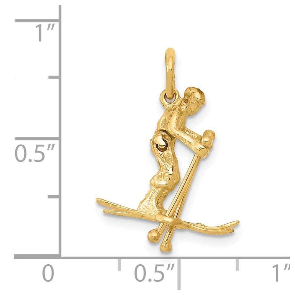 Charlie & Co Jewelry | 14k 3d Moveable Snow Skier Charm - Model A0170