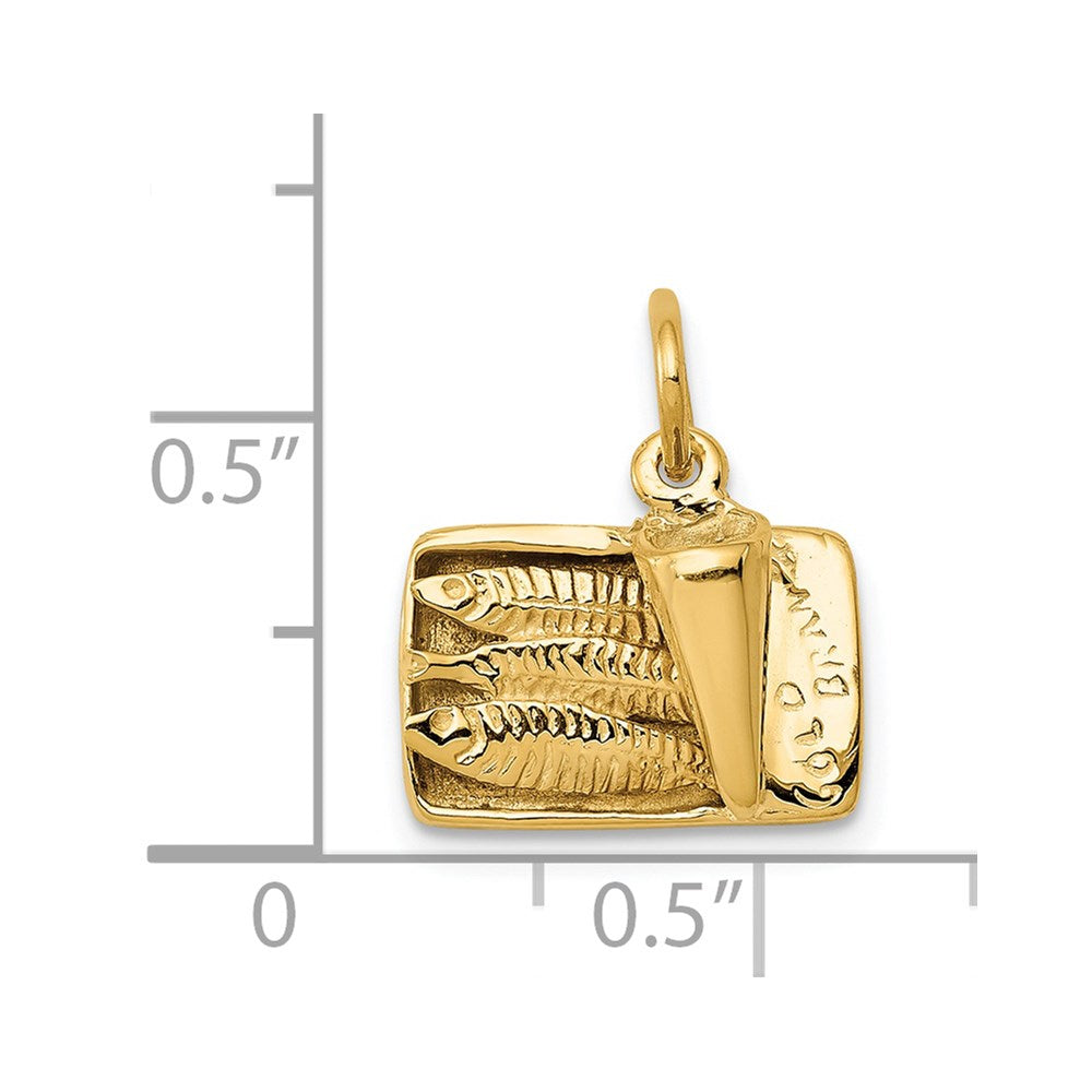 Charlie & Co Jewelry | 14k 3d Sardine Can Charm - Model A0290