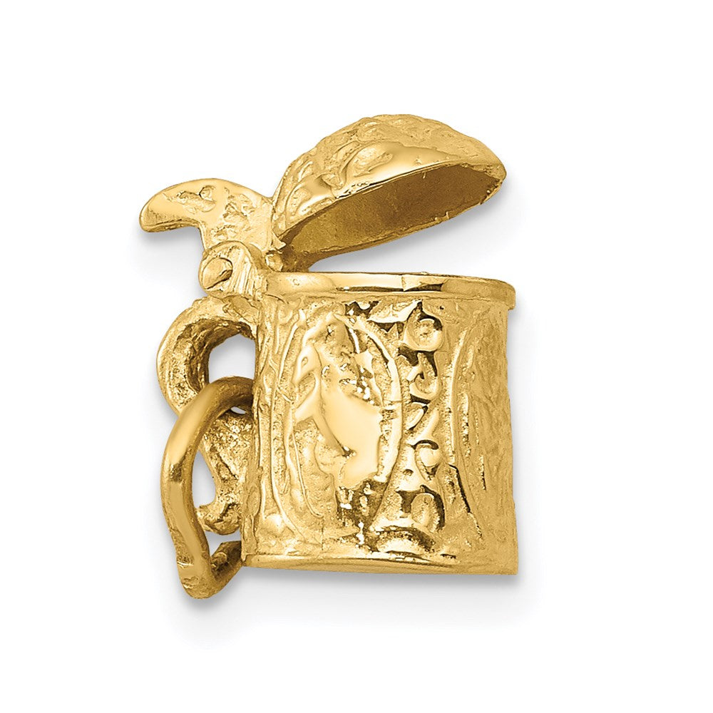 Charlie & Co Jewelry | 14k 3-d Beer Stein Lid Opens Charm - Model A0301/L