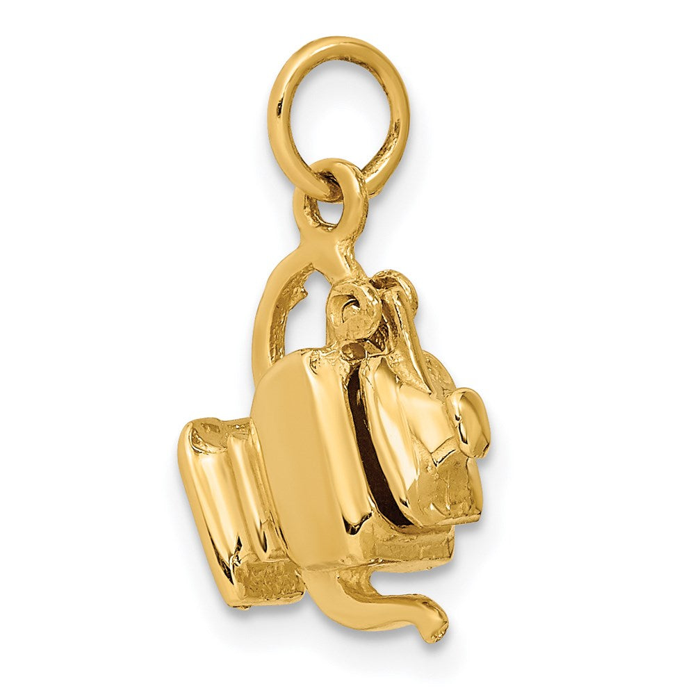 Charlie & Co Jewelry | 14k 3-d Tea Pot Lid Opens Charm - Model A0303