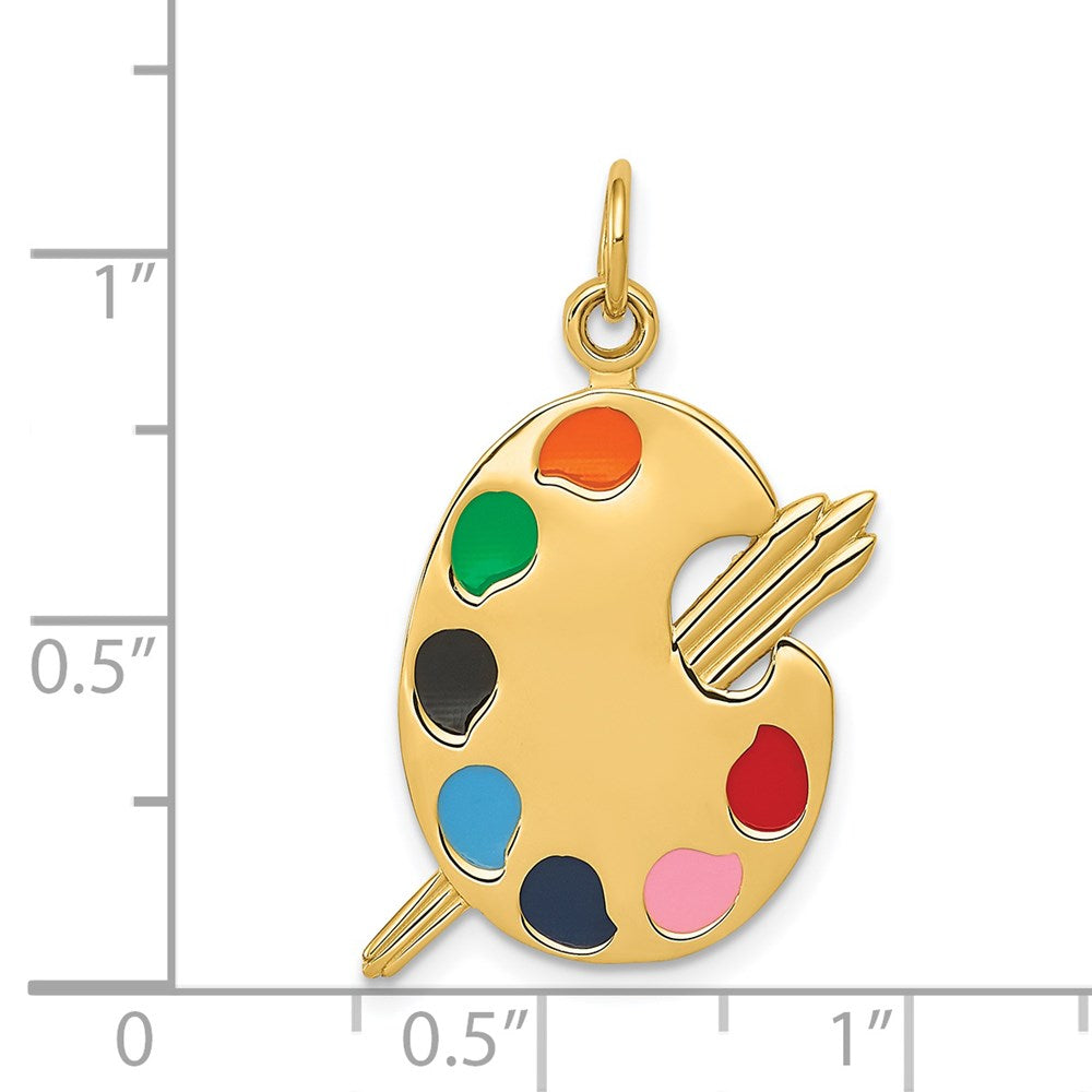 Charlie & Co Jewelry | 14k Enameled Artist Palette Charm - Model A0329