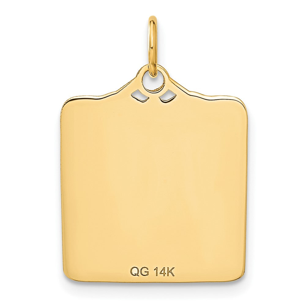 Charlie & Co Jewelry | 14k Enameled Blue Engravable Birth Certificate Charm - Model A0364/B