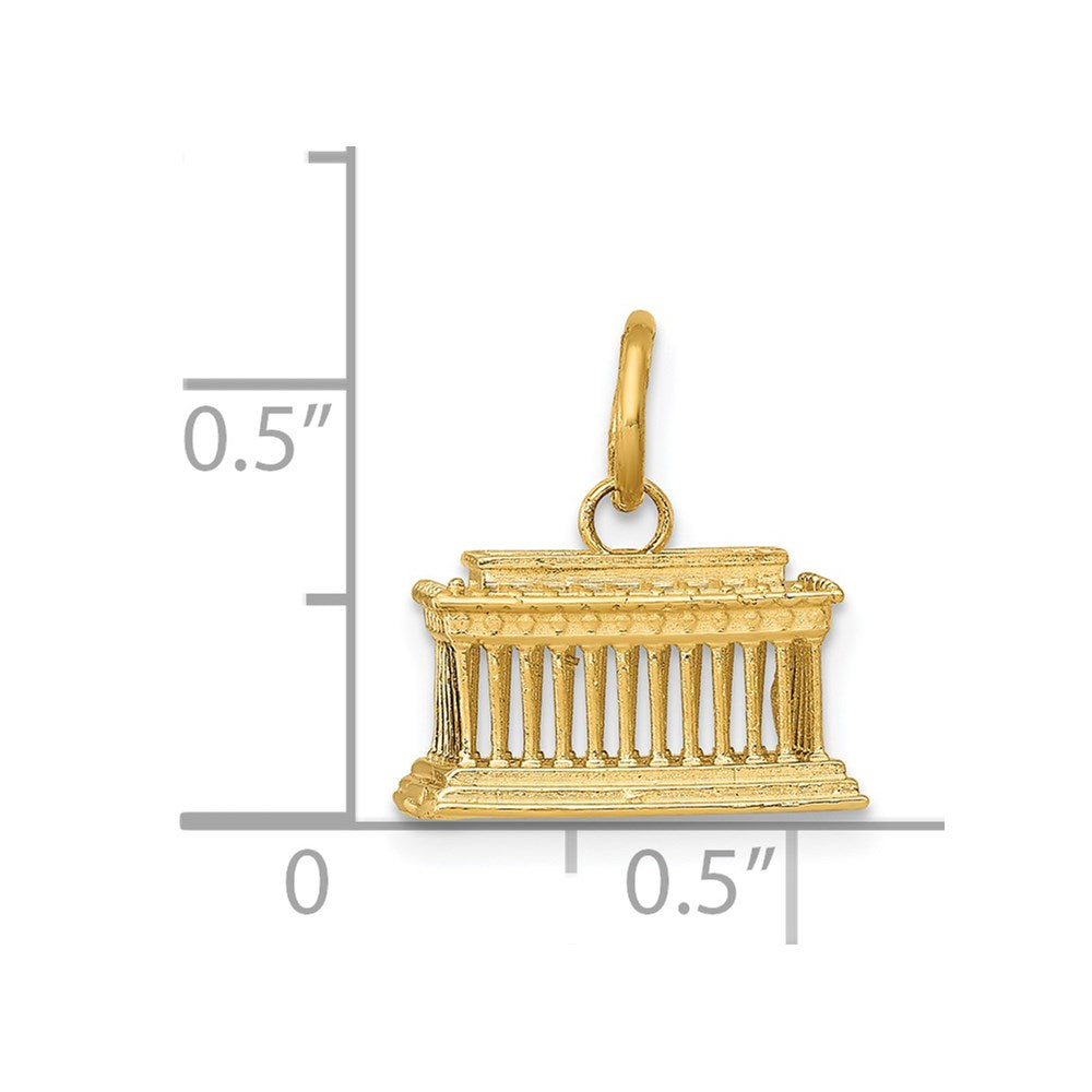 Charlie & Co Jewelry | 14k Lincoln Memorial Charm - Model A0409/L