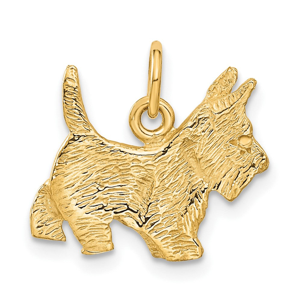 Charlie & Co Jewelry | 14k Ruby Eye Scottie Dog Charm - Model A0845