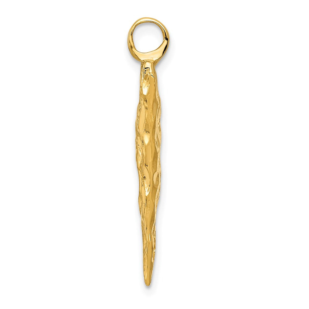 Gold Large 3-D Arrowhead Pendant Model-A0932 - Charlie & Co. Jewelry