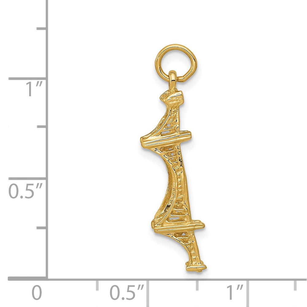 Charlie & Co Jewelry | 14k 3d Golden Gate Bridge Charm - Model A1069/L