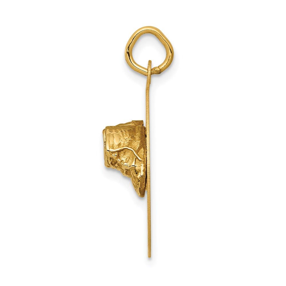 Charlie & Co Jewelry | 14k Small Solid Engravable Baby Shoes On Disc Charm - Model A1081/L