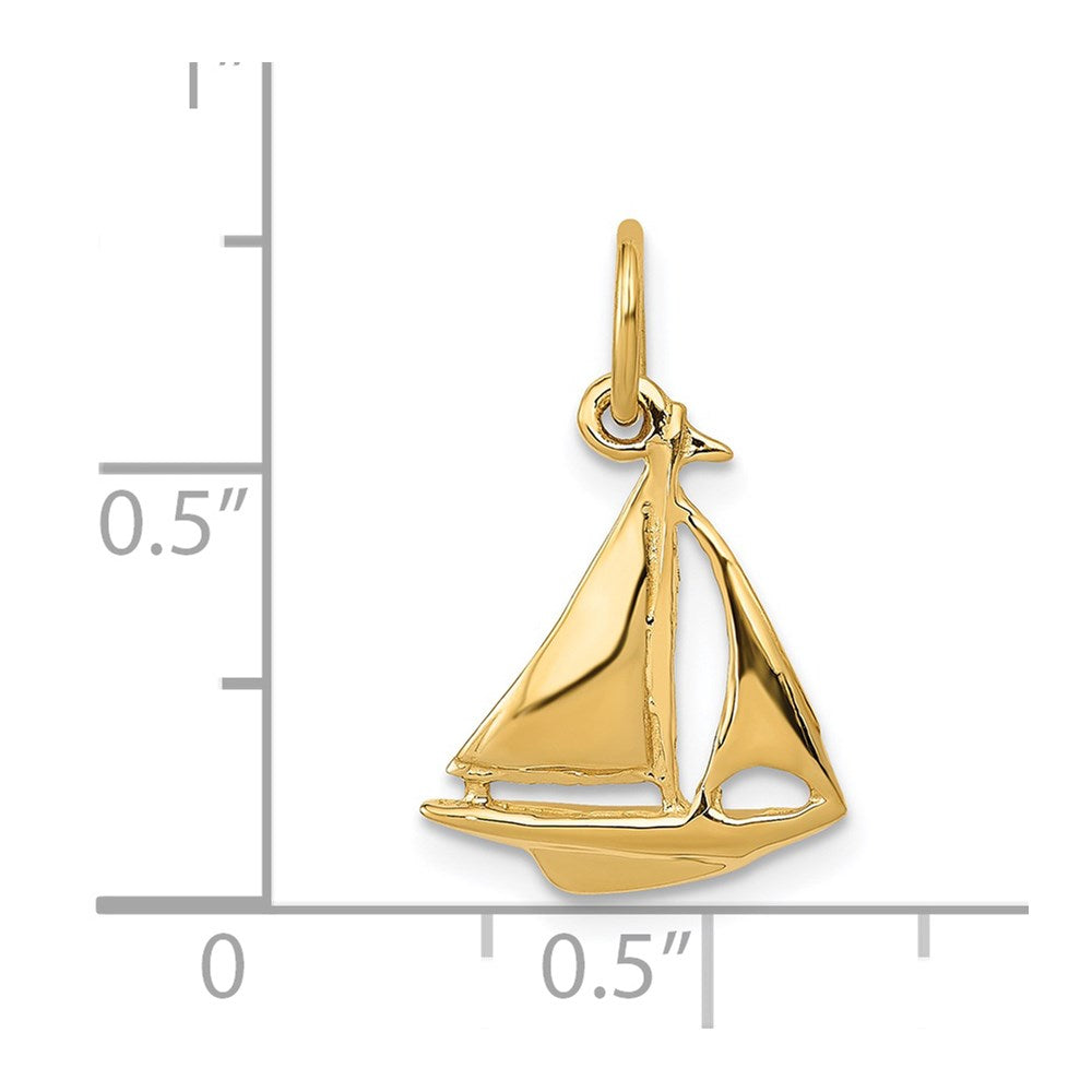 Charlie & Co Jewelry | 14k  3d Sailboat Charm - Model A1206