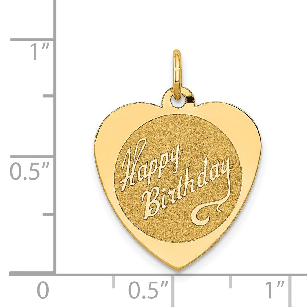 Charlie & Co Jewelry | 14k Happy Birthday Heart Disc Charm - Model A2000/L