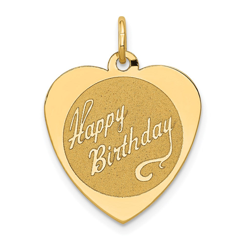 Charlie & Co Jewelry | 14k Happy Birthday Heart Disc Charm - Model A2000/L