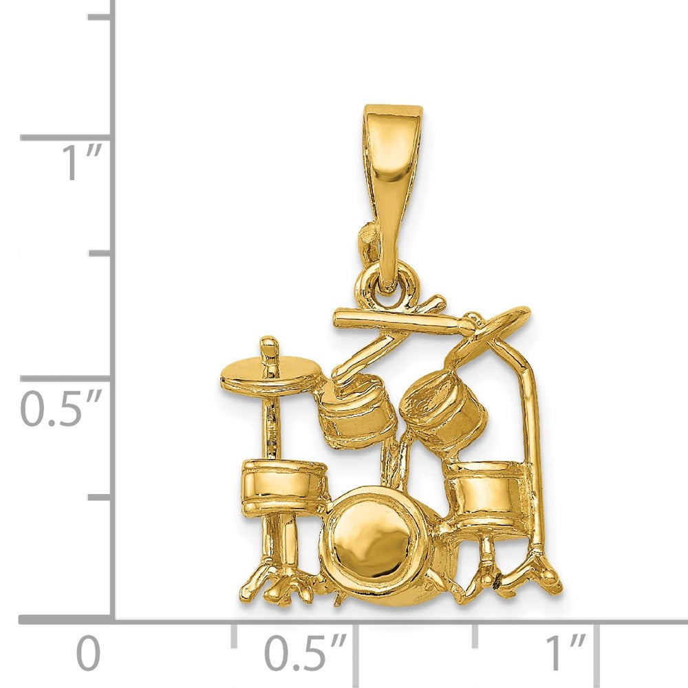 Charlie & Co Jewelry | 14k 3d Drum Set Charm - Model A2188