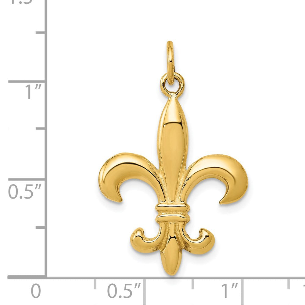 Charlie & Co Jewelry | 14k Solid Fleur De Lis 3-d Charm - Model A2532