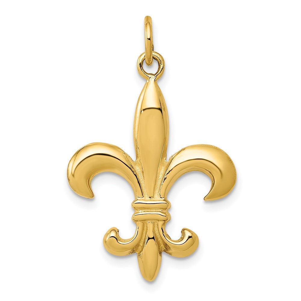 Charlie & Co Jewelry | 14k Solid Fleur De Lis 3-d Charm - Model A2532