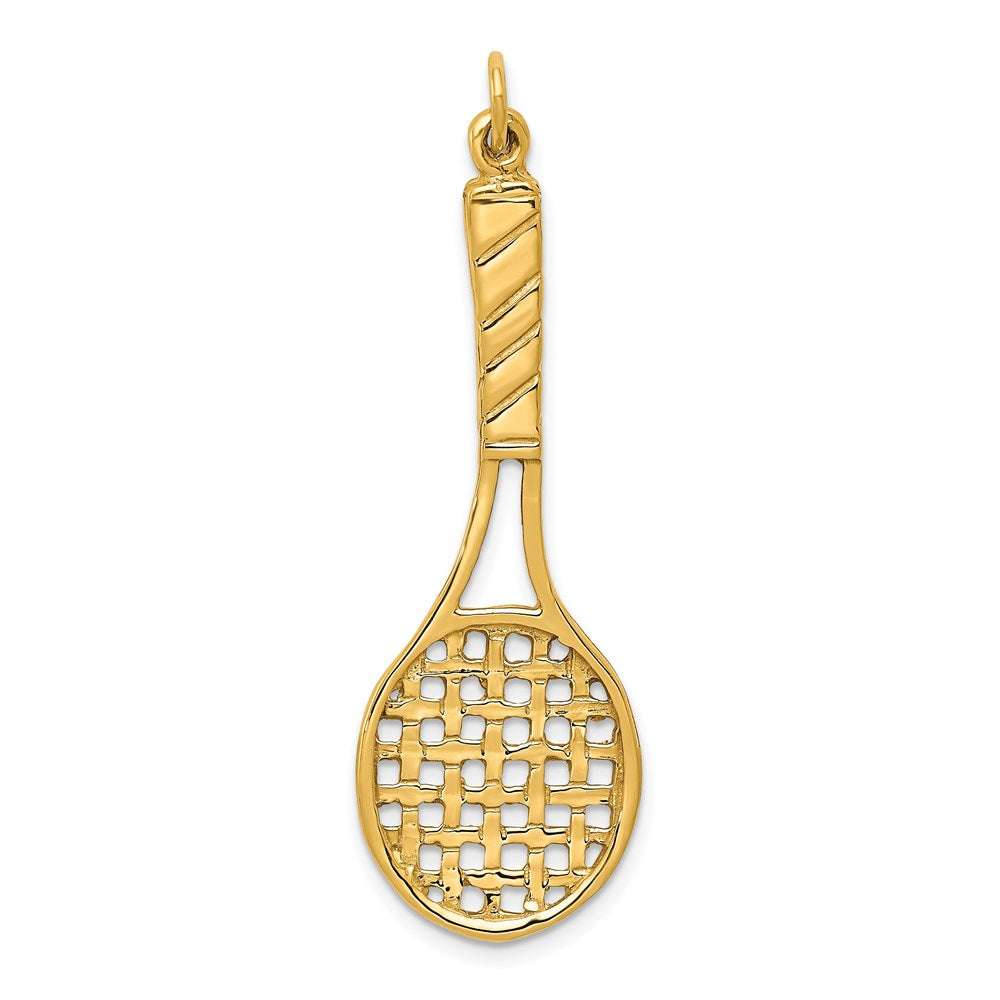 Charlie & Co Jewelry | 14k  3d Tennis Racquet Pendant - Model A2752