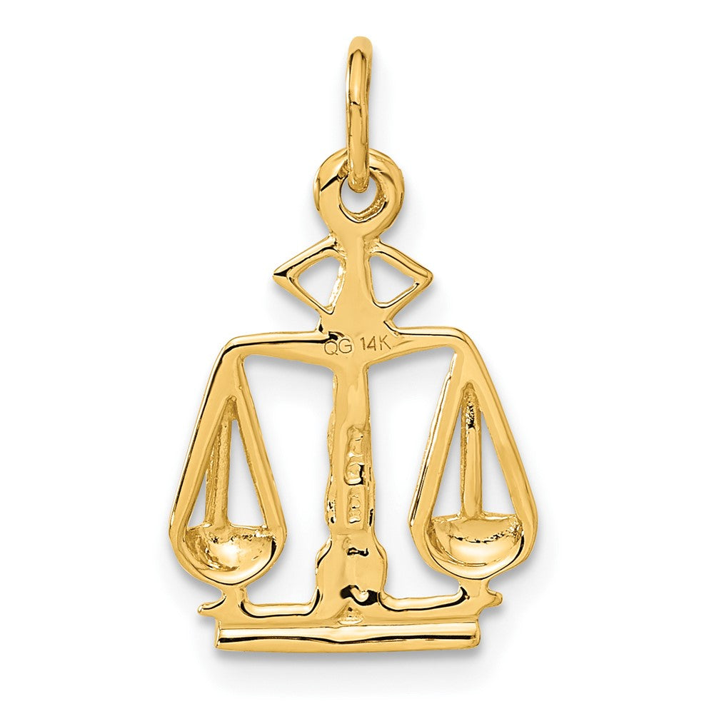 Gold Scales of Justice Charm Necklace Model-A2918 - Charlie & Co. Jewelry