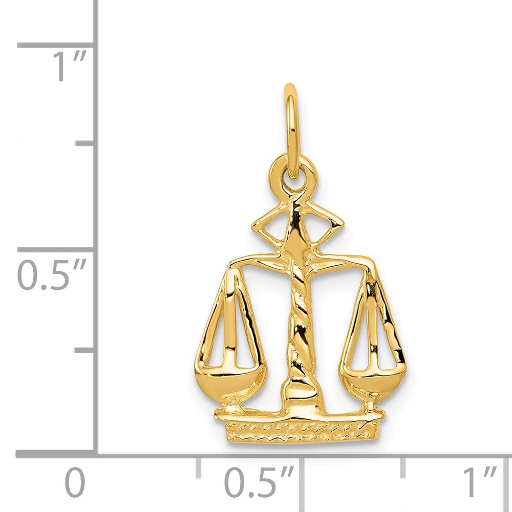 Gold Scales of Justice Charm Necklace Model-A2918 - Charlie & Co. Jewelry