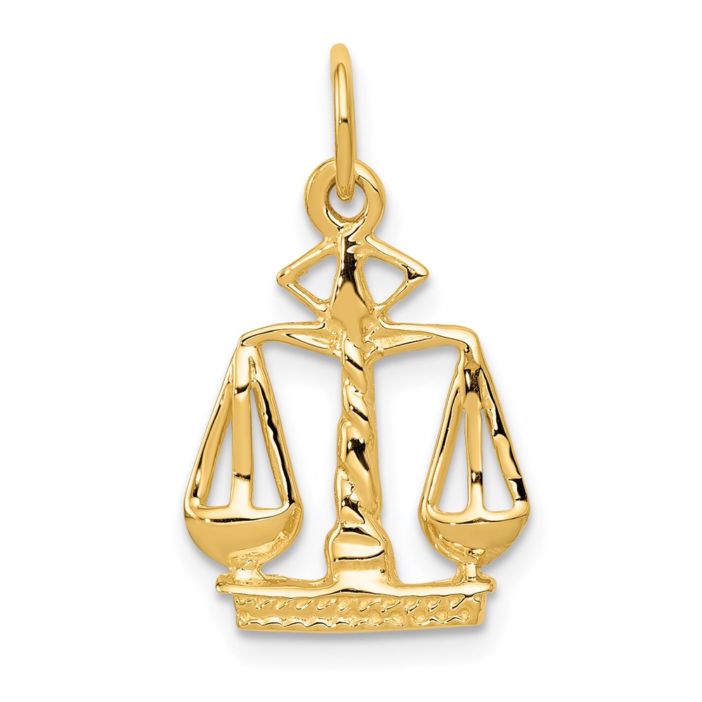 Gold Scales of Justice Charm Necklace Model-A2918 - Charlie & Co. Jewelry