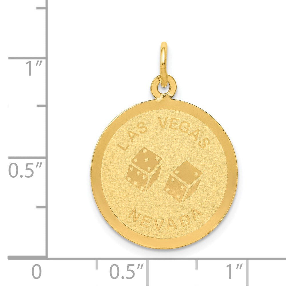 Charlie & Co Jewelry | 14k Las Vegas Disc Charm - Model A2982