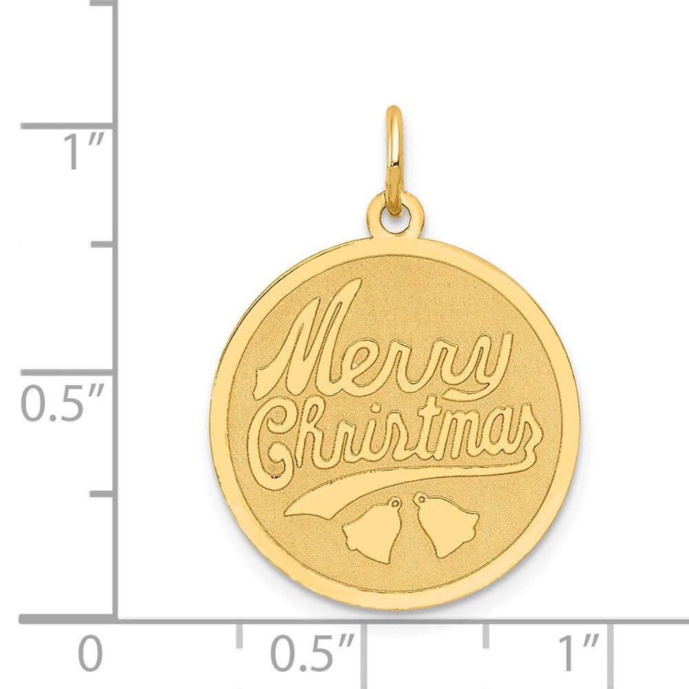 Charlie & Co Jewelry | 14k Merry Christmas Disc Charm - Model A4124/L
