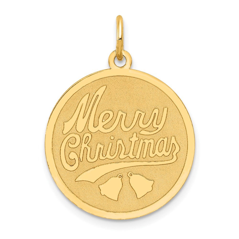 Charlie & Co Jewelry | 14k Merry Christmas Disc Charm - Model A4124/L