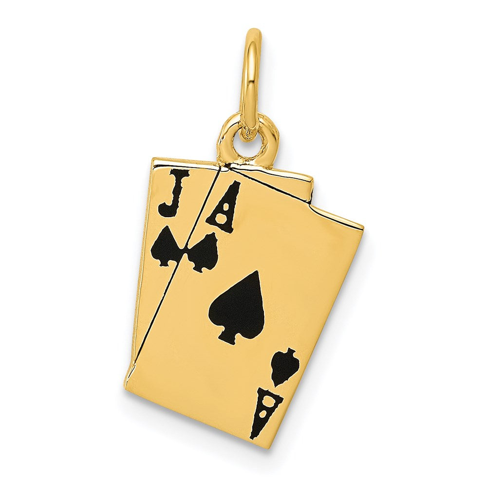 Charlie & Co Jewelry | 14k Enameled Blackjack Playing Cards Charm - Model A4952
