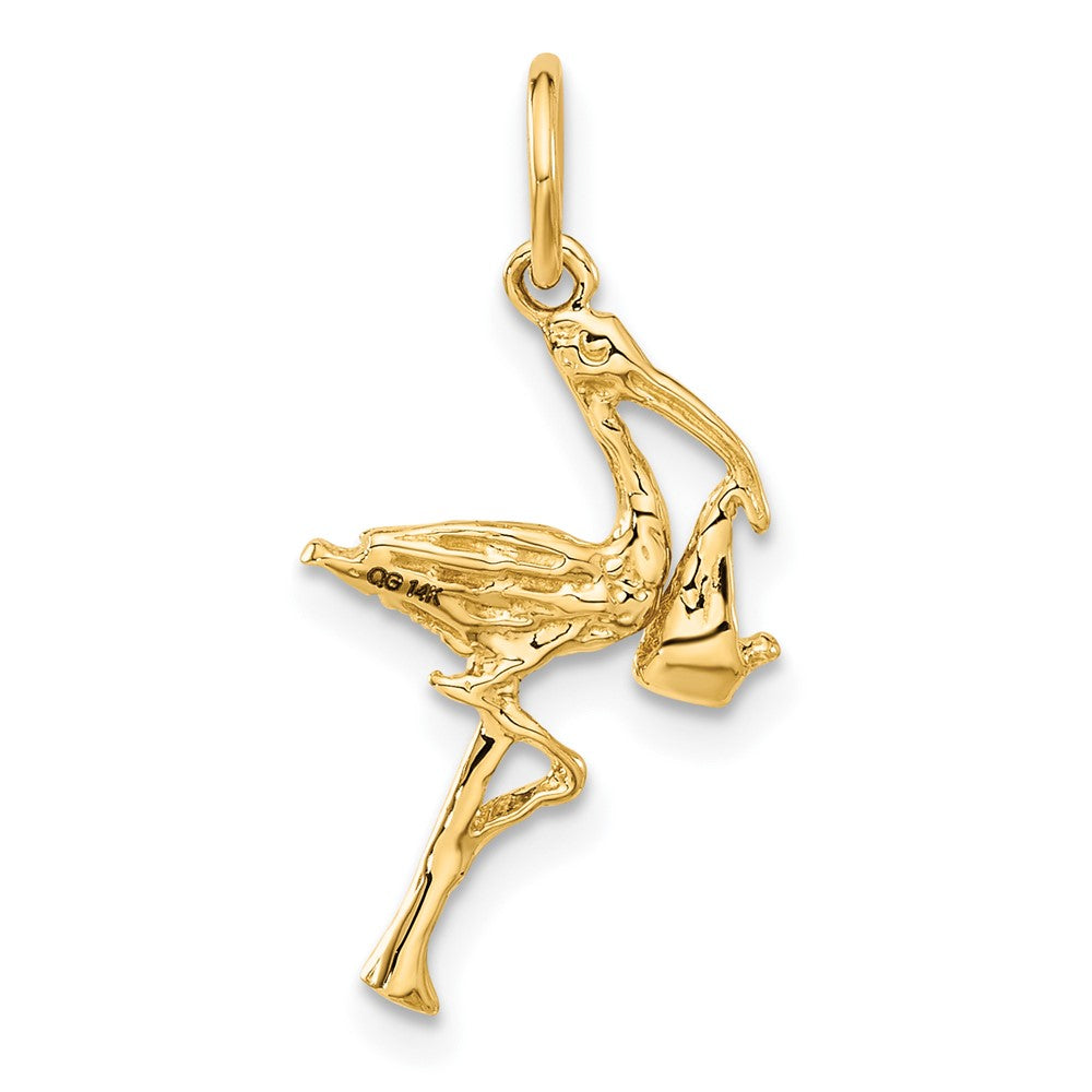 Charlie & Co Jewelry | 14k Solid 3-dimensional Stork Charm - Model A7101
