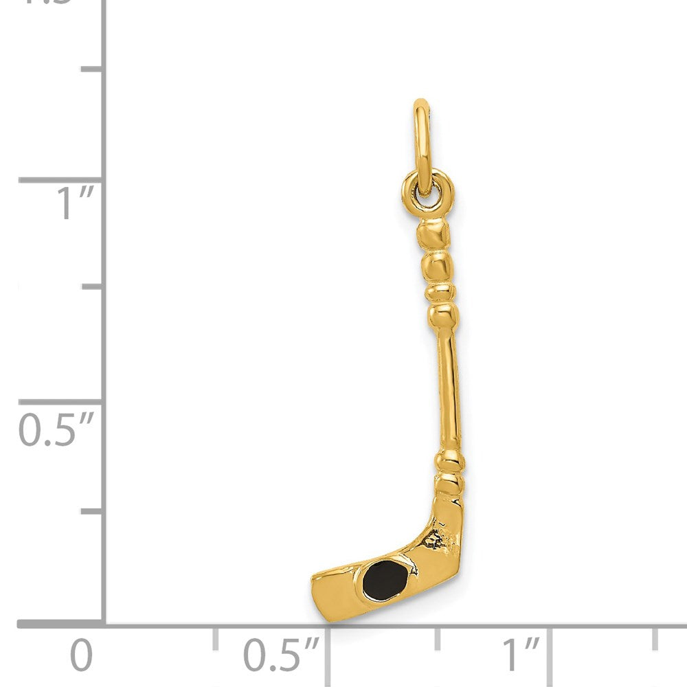 Charlie & Co Jewelry | 14k 3d Hockey Stick With Enamel Charm - Model A7614