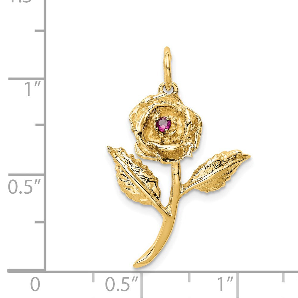 Charlie & Co Jewelry | 14k Cz Rose Charm - Model A9014