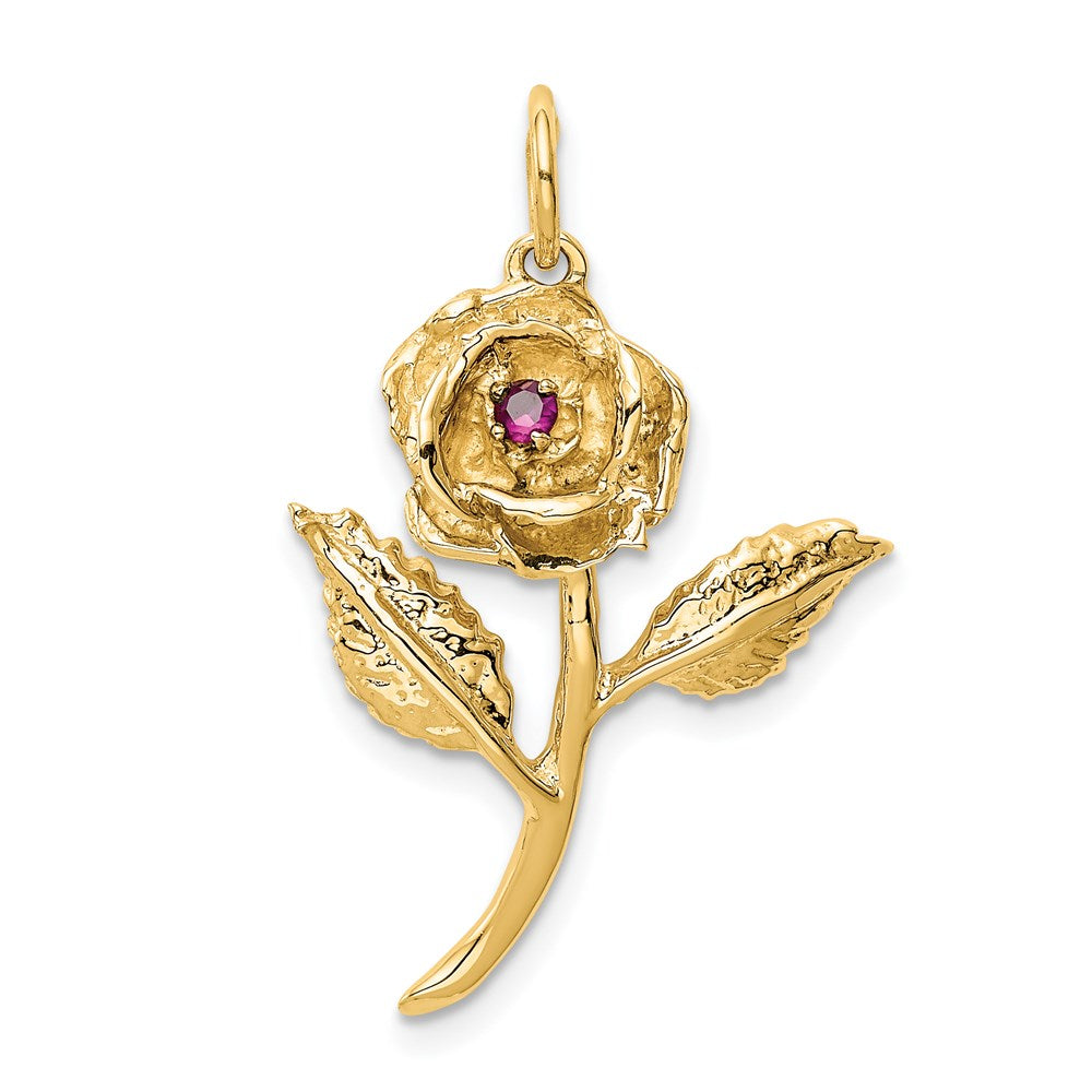 Charlie & Co Jewelry | 14k Cz Rose Charm - Model A9014