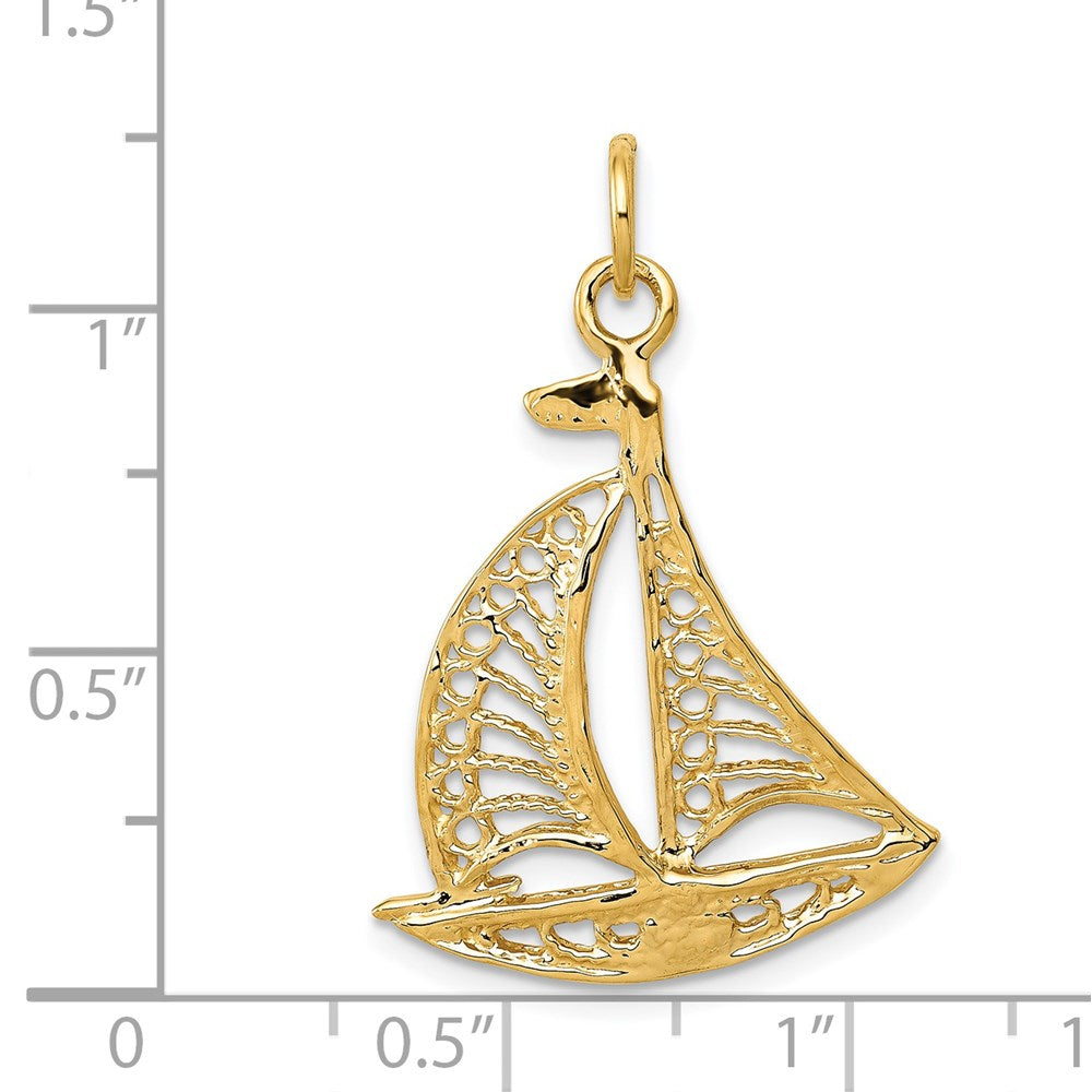 Charlie & Co Jewelry | 14k Sailboat Charm - Model A9086