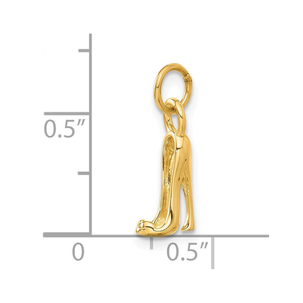 Charlie & Co Jewelry | 14k  3d High Heel Shoe Charm - Model A9138