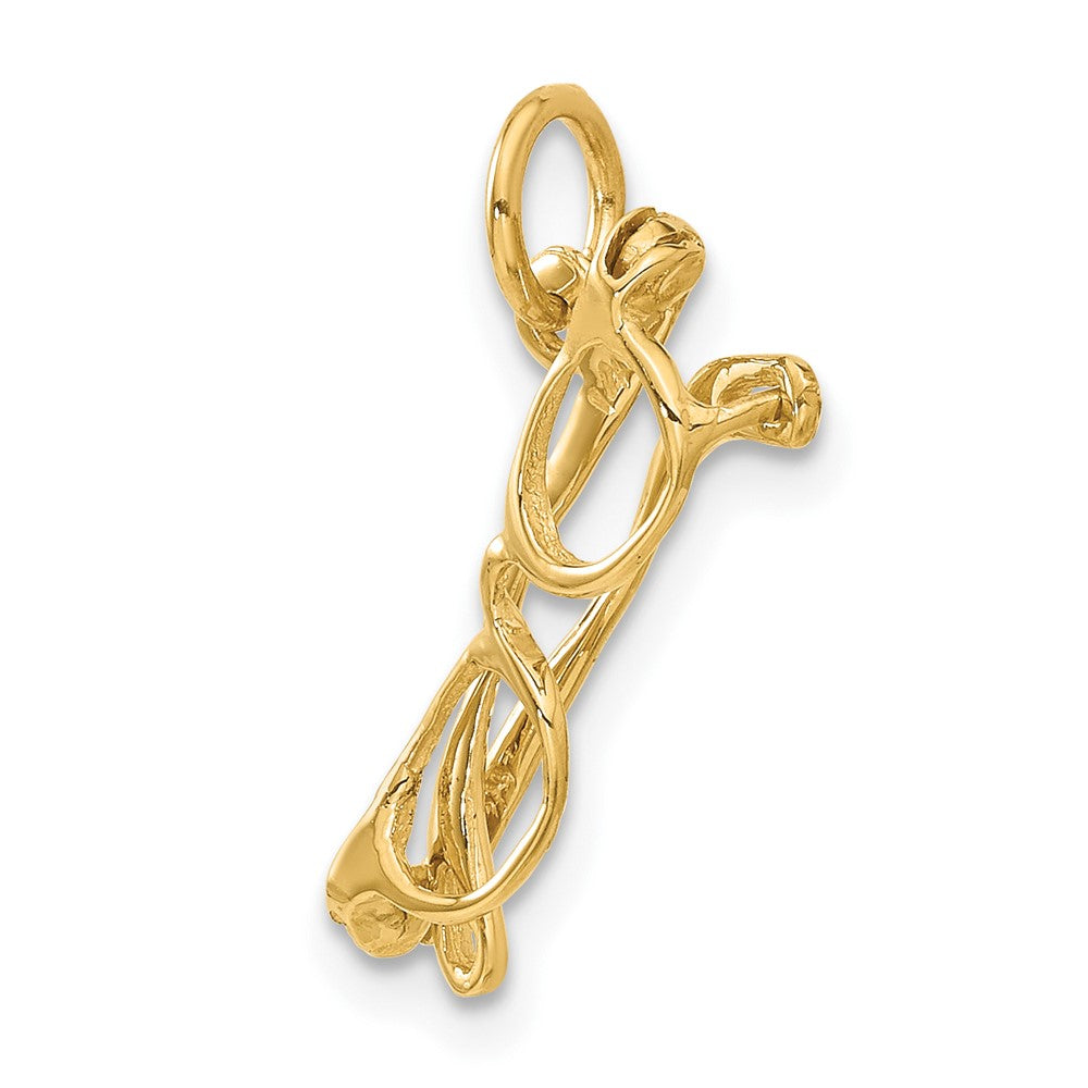 Charlie & Co Jewelry | 14k Moveable Glasses Charm - Model A9139