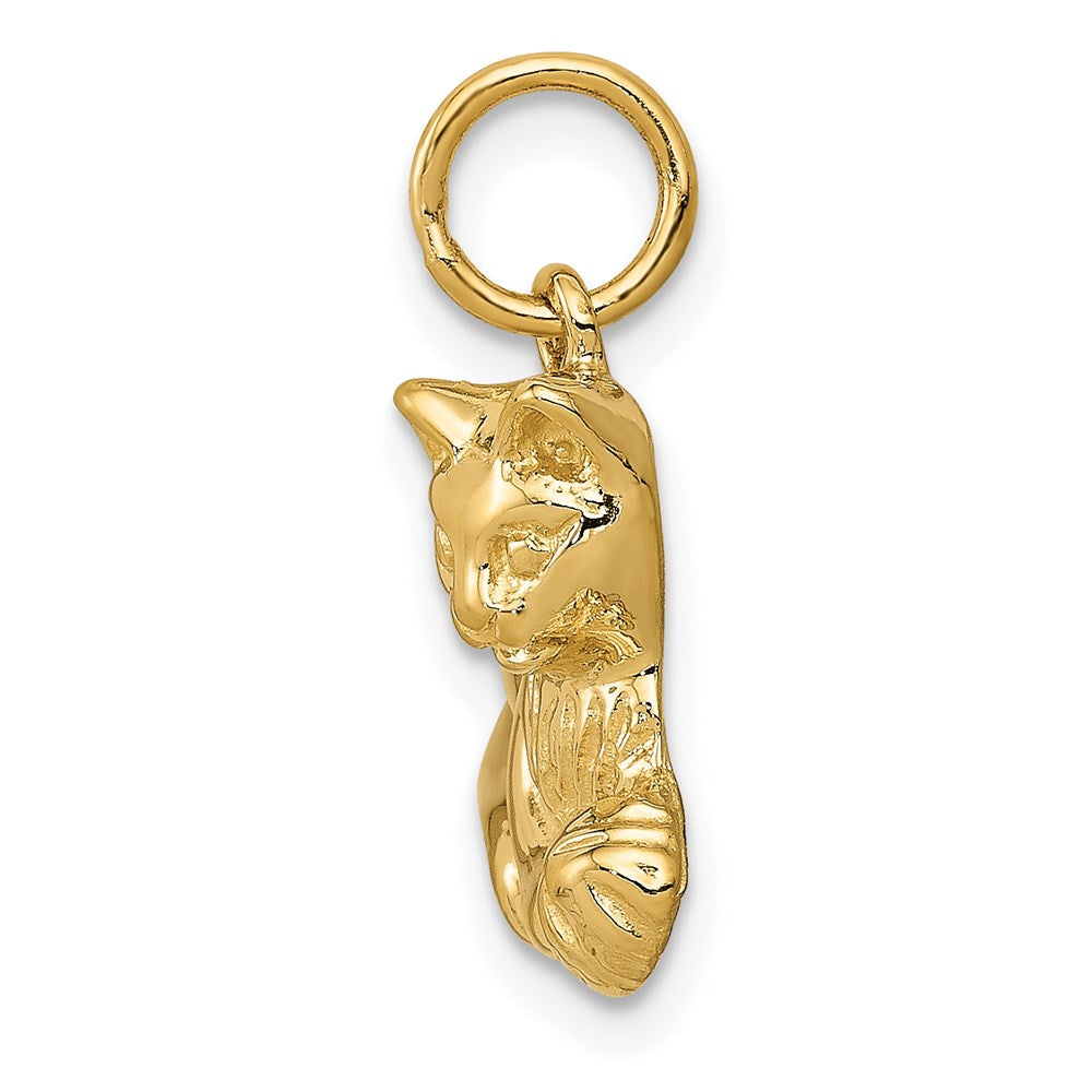 14k Gold Cat Necklace Pendant - Charlie & Co. Jewelry