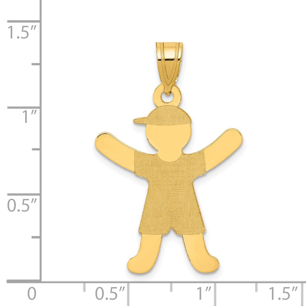 Charlie & Co Jewelry | 14k Laser Polished Boy With Hat Charm - Model A9264