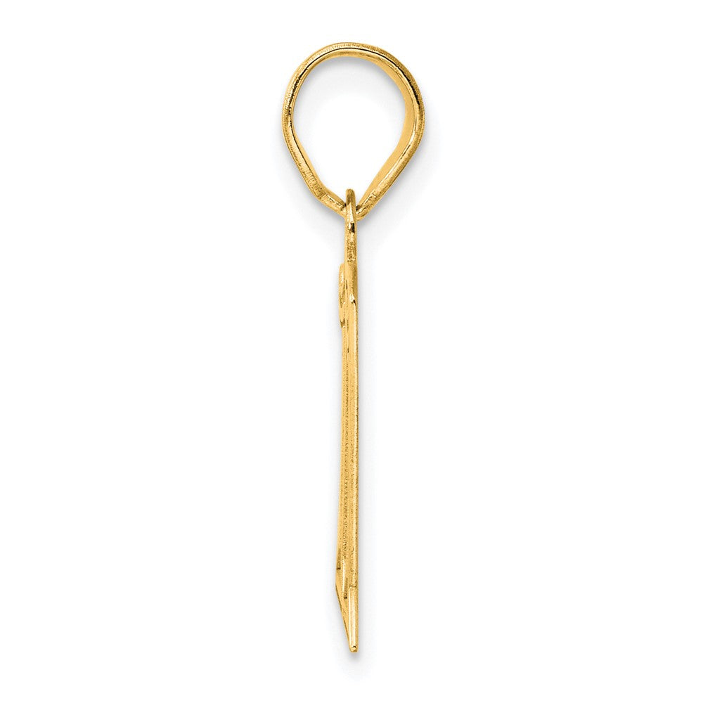 Charlie & Co Jewelry | 14k Polished Etched Number 11 Pendant - Model AEN11