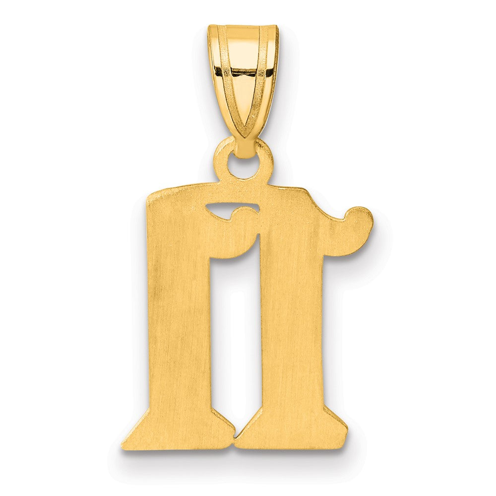 Charlie & Co Jewelry | 14k Polished Etched Number 11 Pendant - Model AEN11