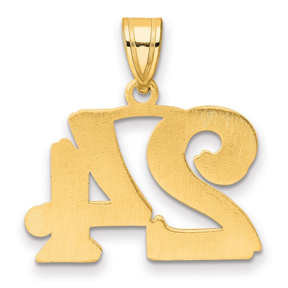 Charlie & Co Jewelry | 14k Polished Etched Number 24 Pendant - Model AEN24
