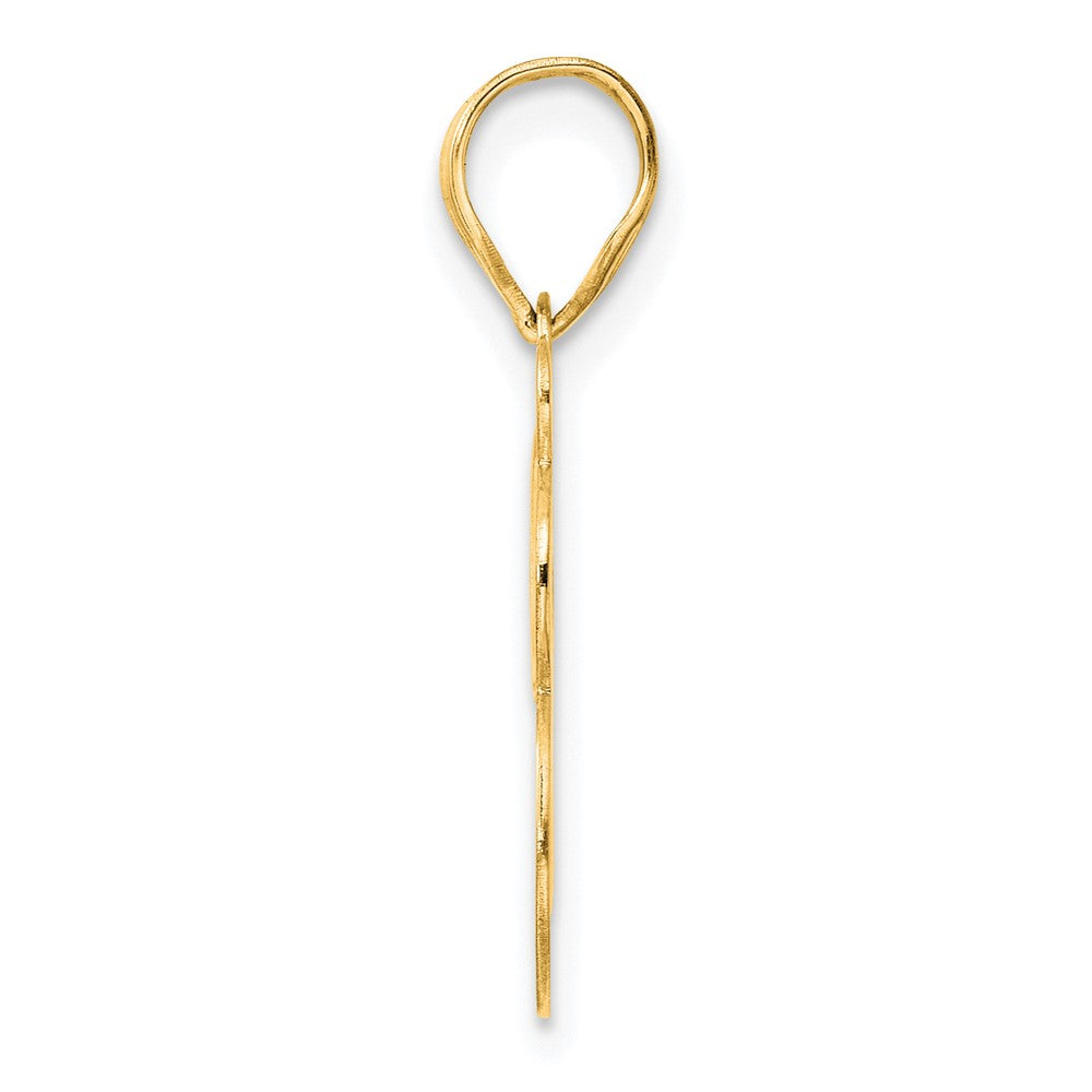 Charlie & Co Jewelry | 14k Polished Etched Number 28 Pendant - Model AEN28