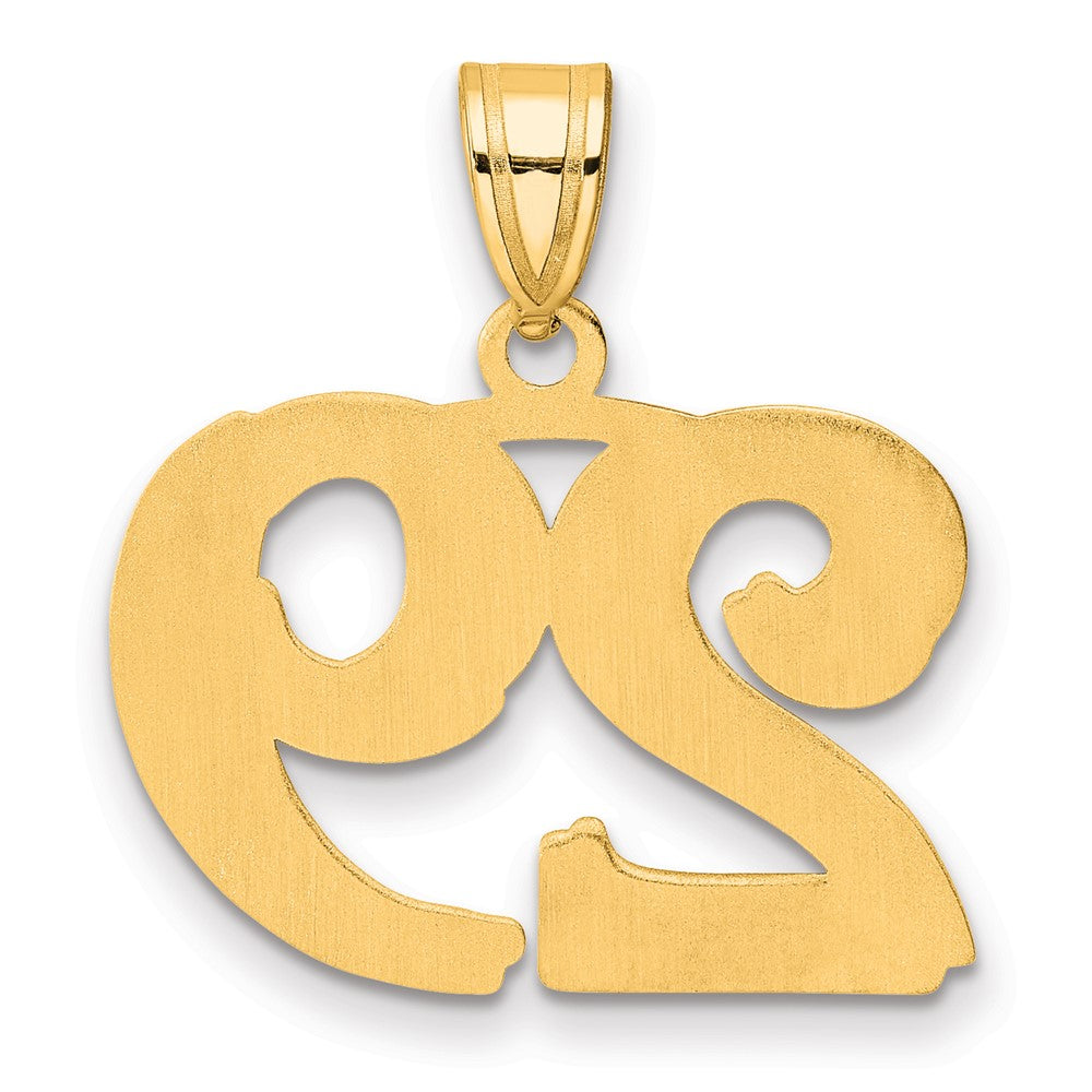 Charlie & Co Jewelry | 14k Polished Etched Number 29 Pendant - Model AEN29