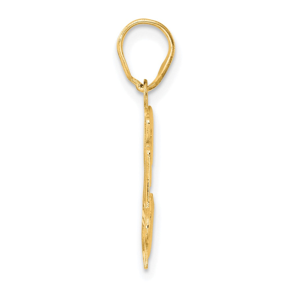 Charlie & Co Jewelry | 14k Polished Etched Number 34 Pendant - Model AEN34