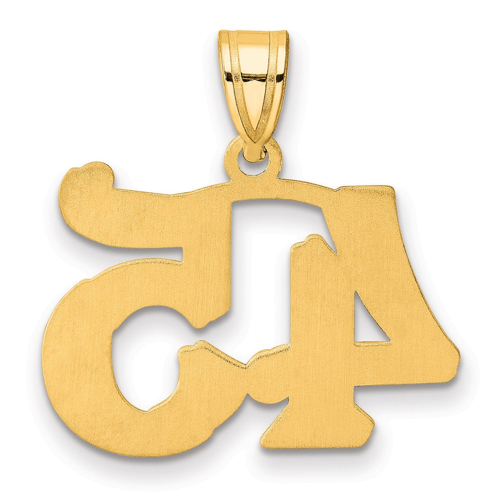 Charlie & Co Jewelry | 14k Polished Etched Number 45 Pendant - Model AEN45
