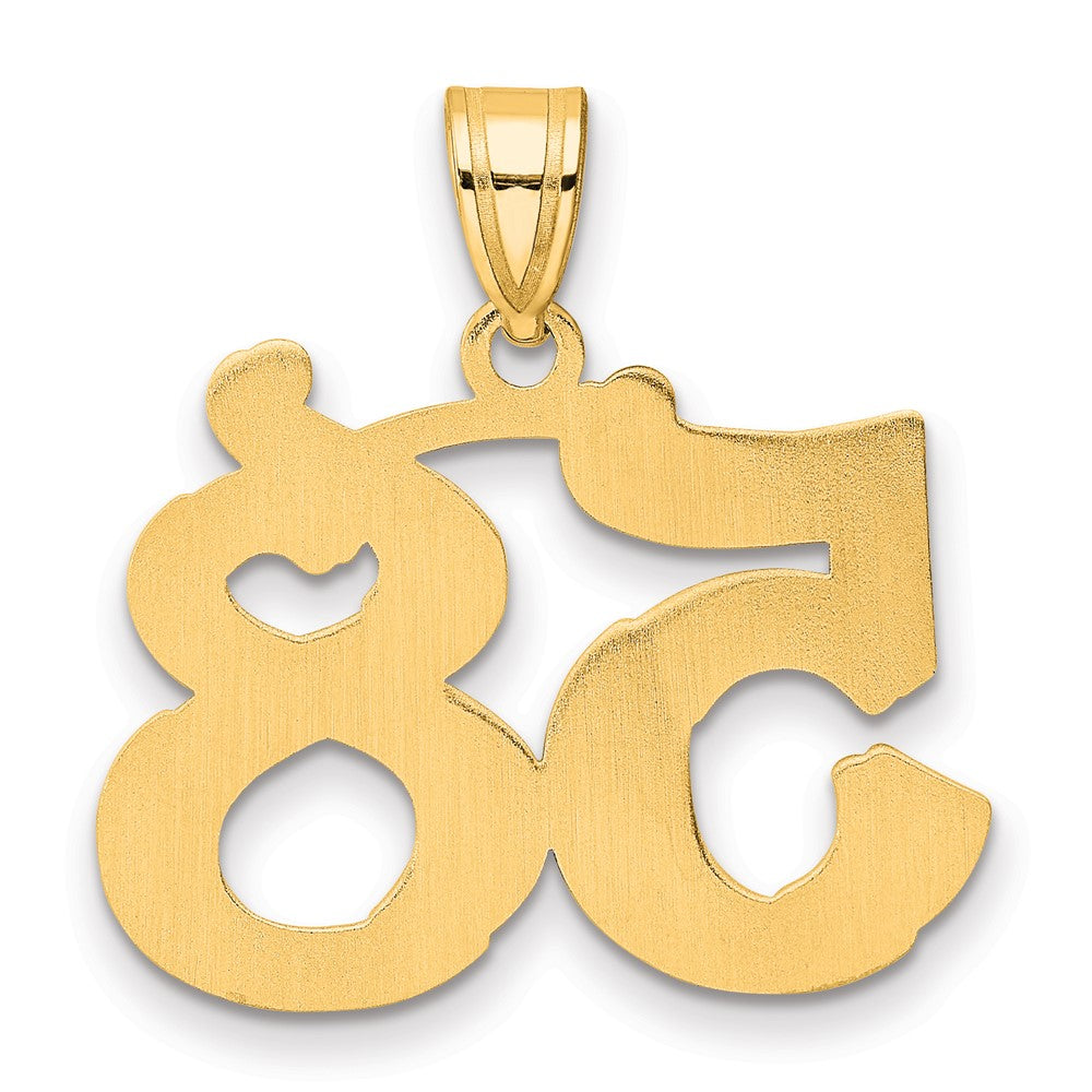 Charlie & Co Jewelry | 14k Polished Etched Number 58 Pendant - Model AEN58