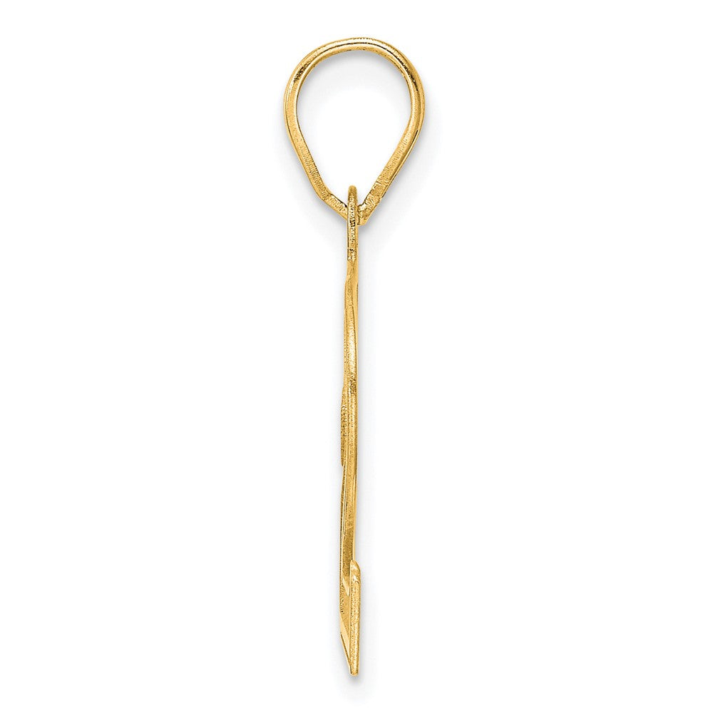 Charlie & Co Jewelry | 14k Polished Etched Number 62 Pendant - Model AEN62
