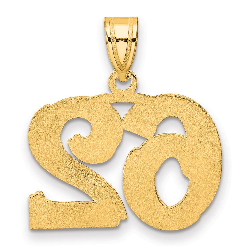Charlie & Co Jewelry | 14k Polished Etched Number 62 Pendant - Model AEN62
