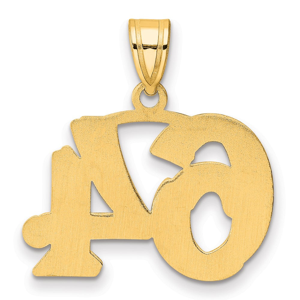 Charlie & Co Jewelry | 14k Polished Etched Number 64 Pendant - Model AEN64