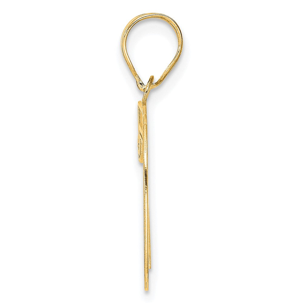 Charlie & Co Jewelry | 14k Polished Etched Number 70 Pendant - Model AEN70