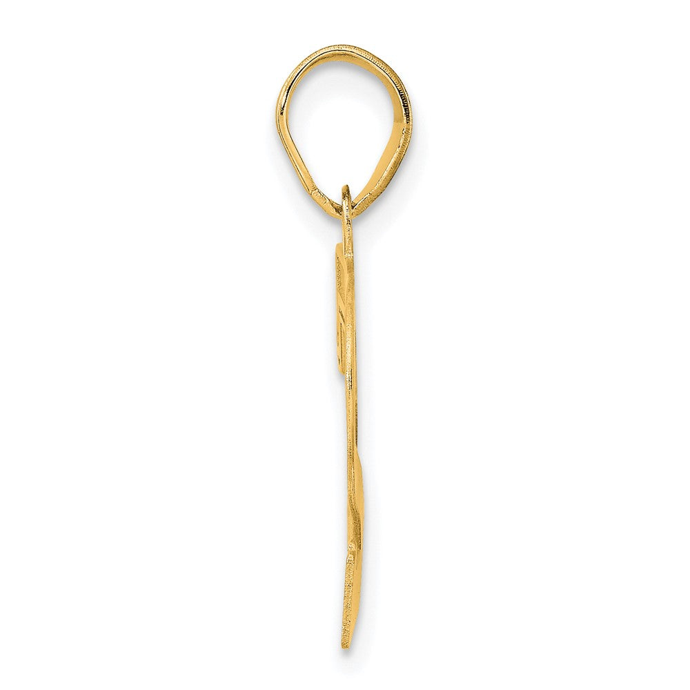 Charlie & Co Jewelry | 14k Polished Etched Number 72 Pendant - Model AEN72